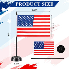 Hahafelt desk display in office setting adding a tidy patriotic accent to workspace