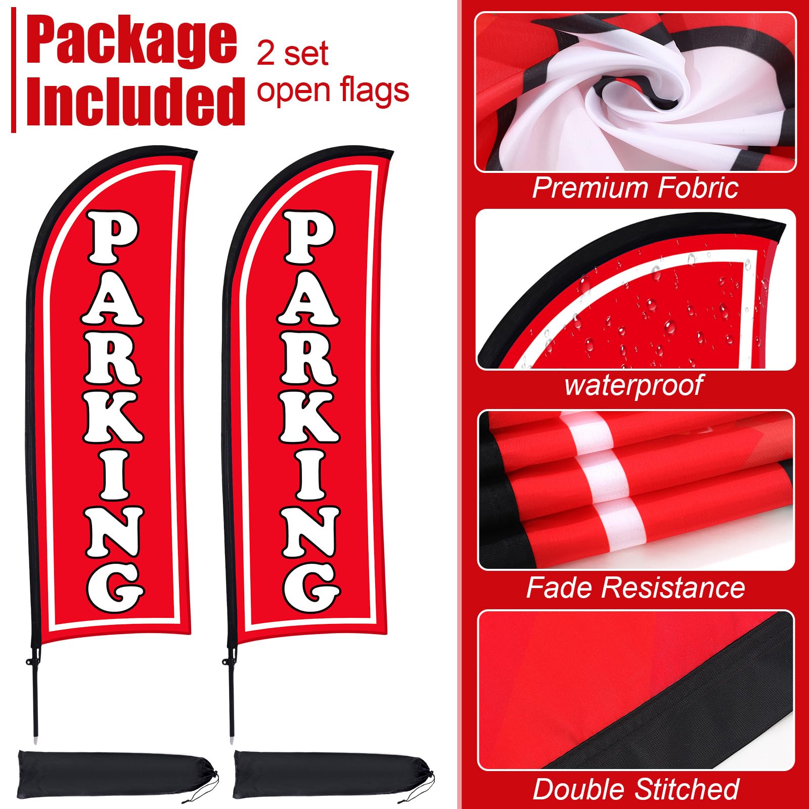 Hahafelt flag kit packed in carry bag for easy transport and storage