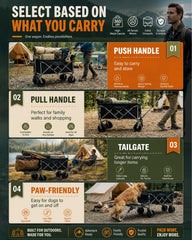 HAIGE pull handle in use demonstrating effortless towing advantage