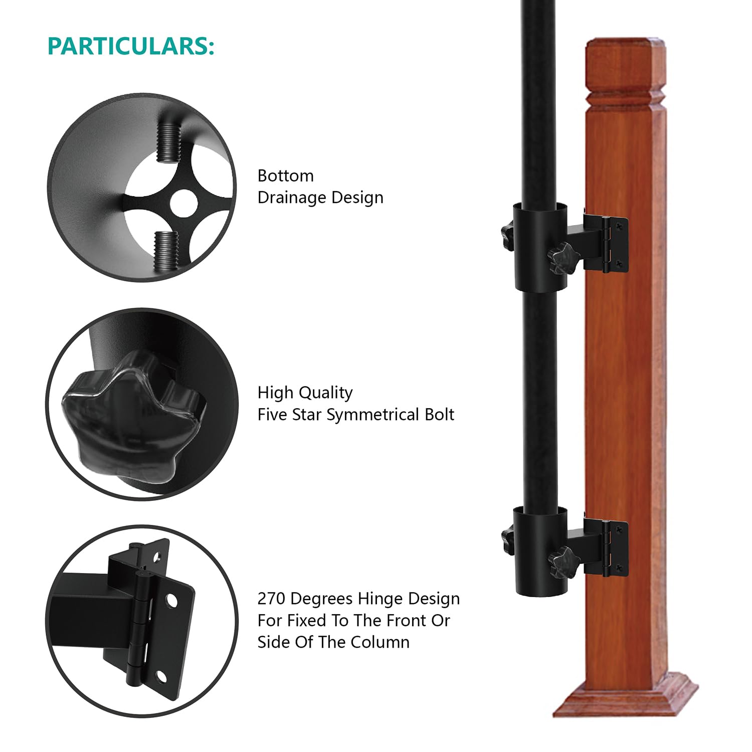 HAINAWANG close-up of stainless steel clamp and powder-coat finish for durability