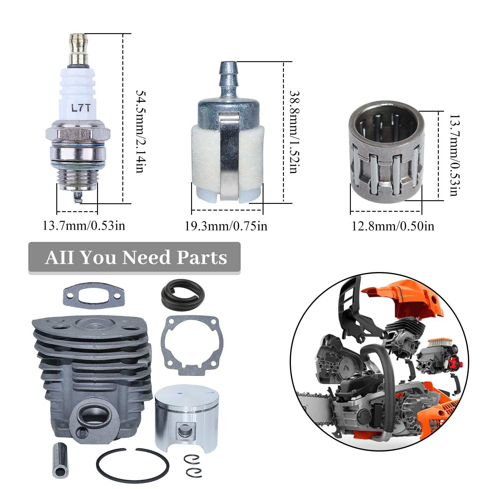 HAISHINE close-up nikasil-plated cylinder bore highlighting wear resistance benefit