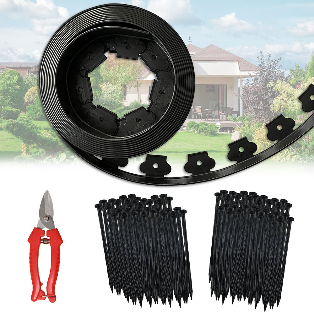 Haisiey front packaging showing complete 80 ft edging kit benefits