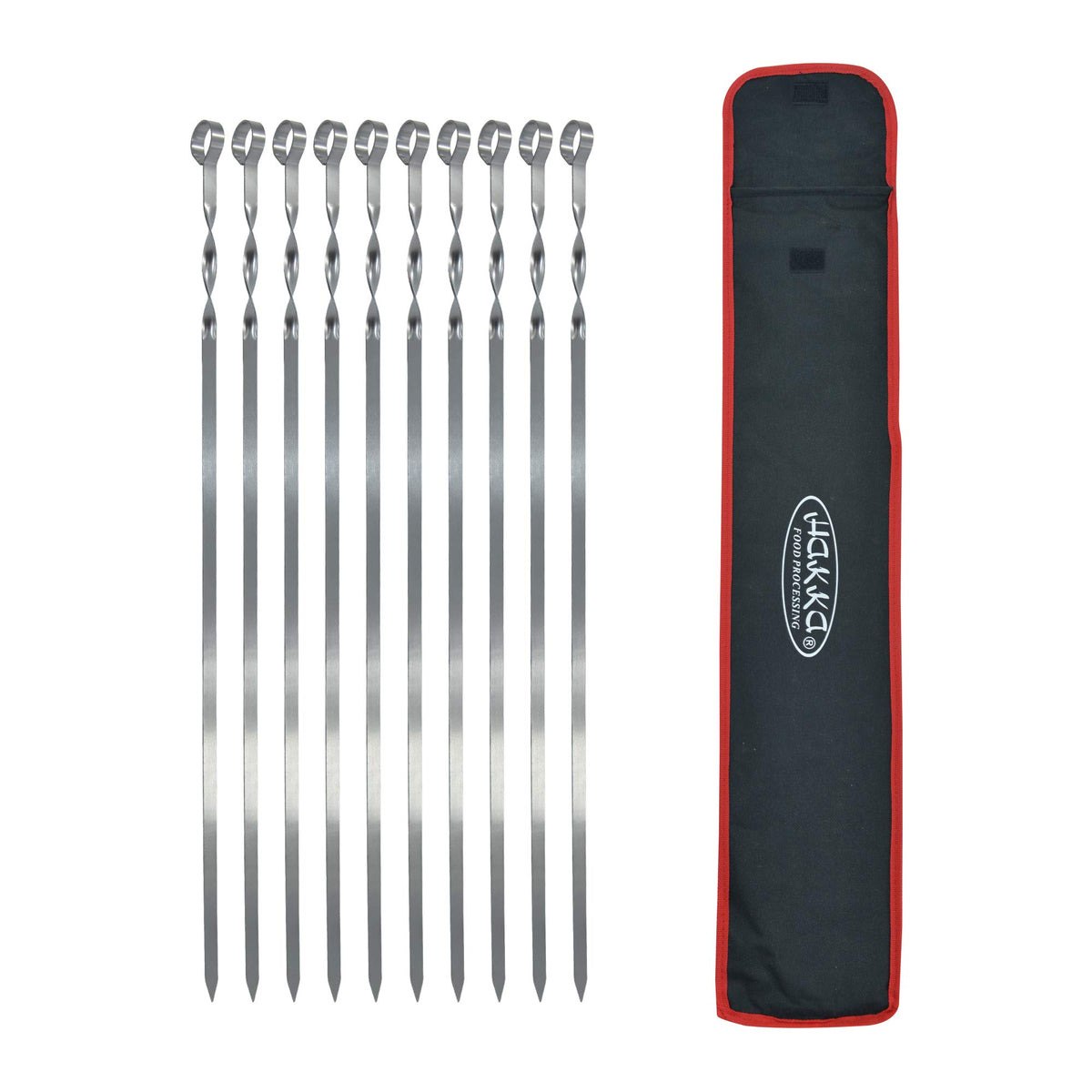 HAKKA front view of packaged skewers showing full set and convenience