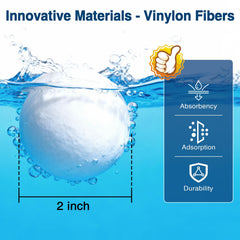 Halatool filter balls poured into a pool sand filter tank, hassle-free replacement