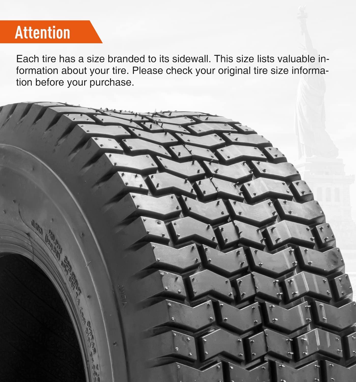 HALBERD tire fitted to a riding mower demonstrating gentle lawn contact and control benefit