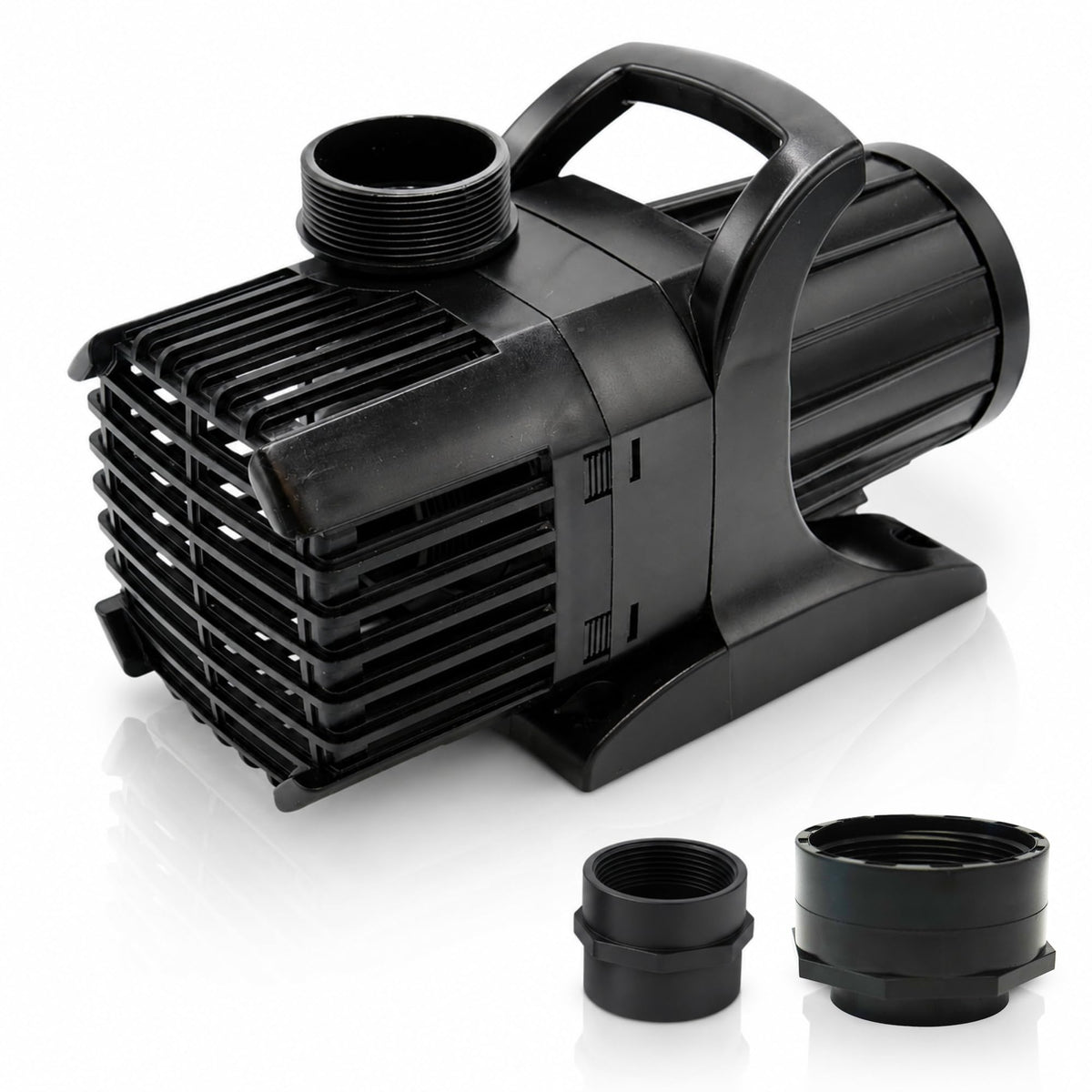 HALF OFF PONDS Aqua Pulse front view showing pump design and performance benefit