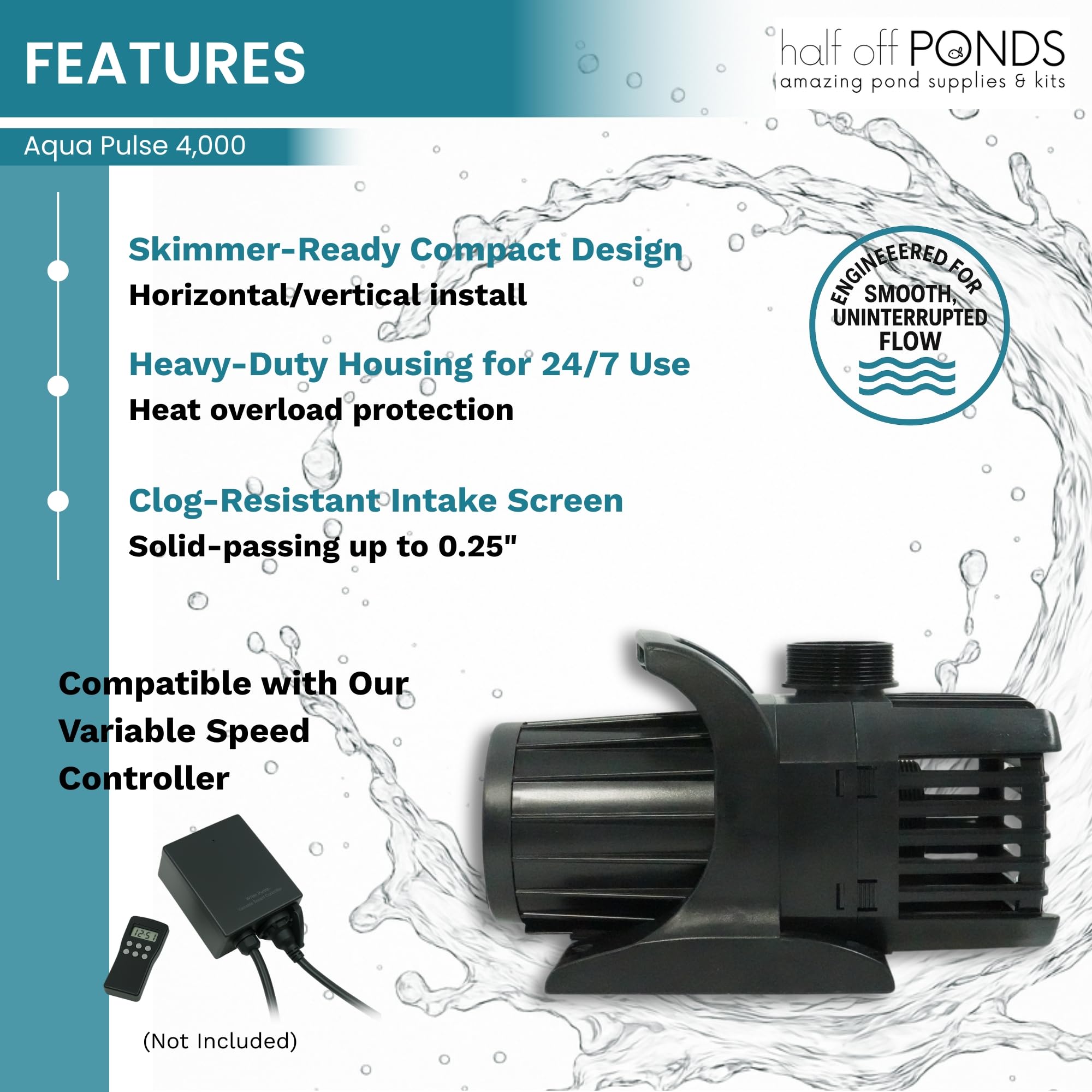 HALF OFF PONDS outlet adapter and fittings for flexible plumbing