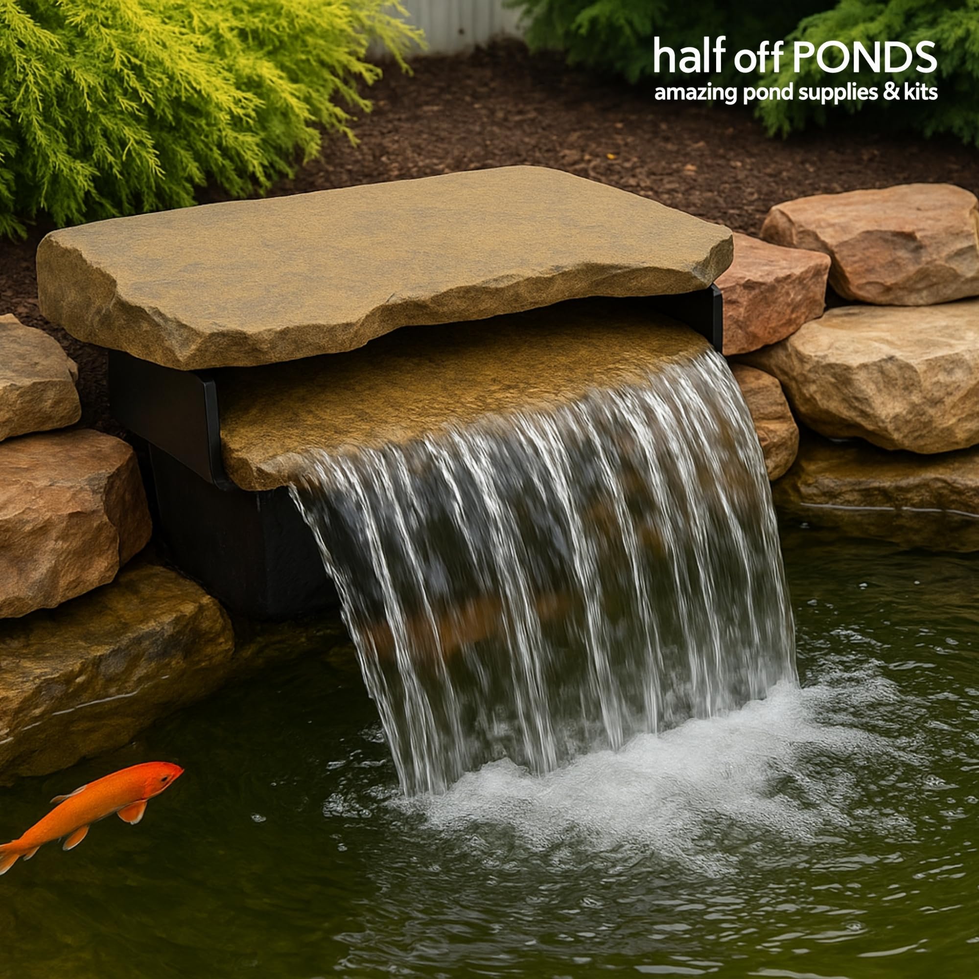 HALF OFF PONDS filter pad texture close-up showing debris capture benefit
