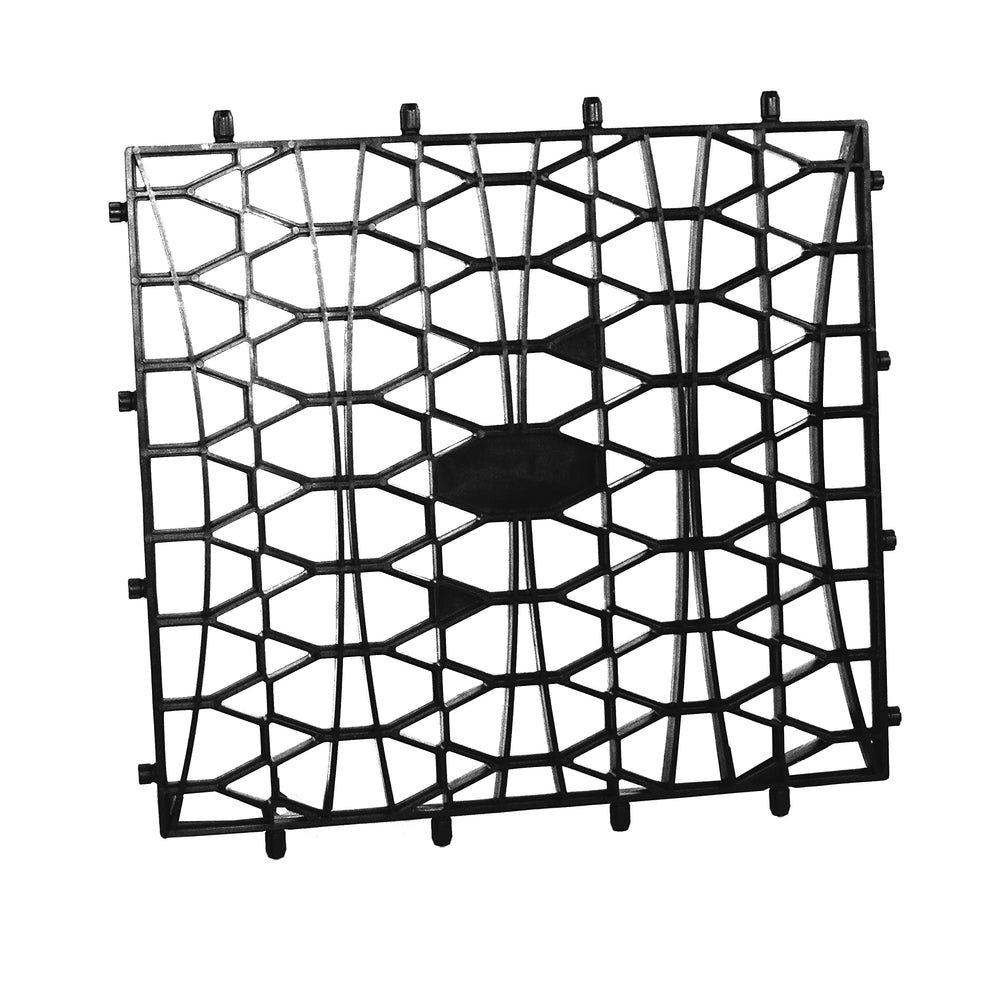 HALF OFF PONDS blocks installed in a lined excavation illustrating hidden underground reservoir benefit