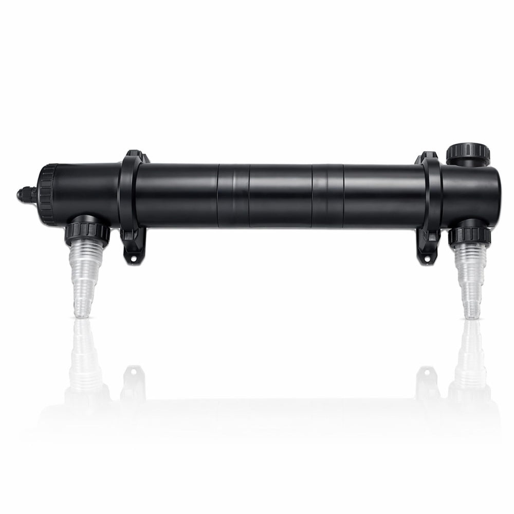 HALF OFF PONDS front housing view showing durable clarifier body and easy mounting benefit