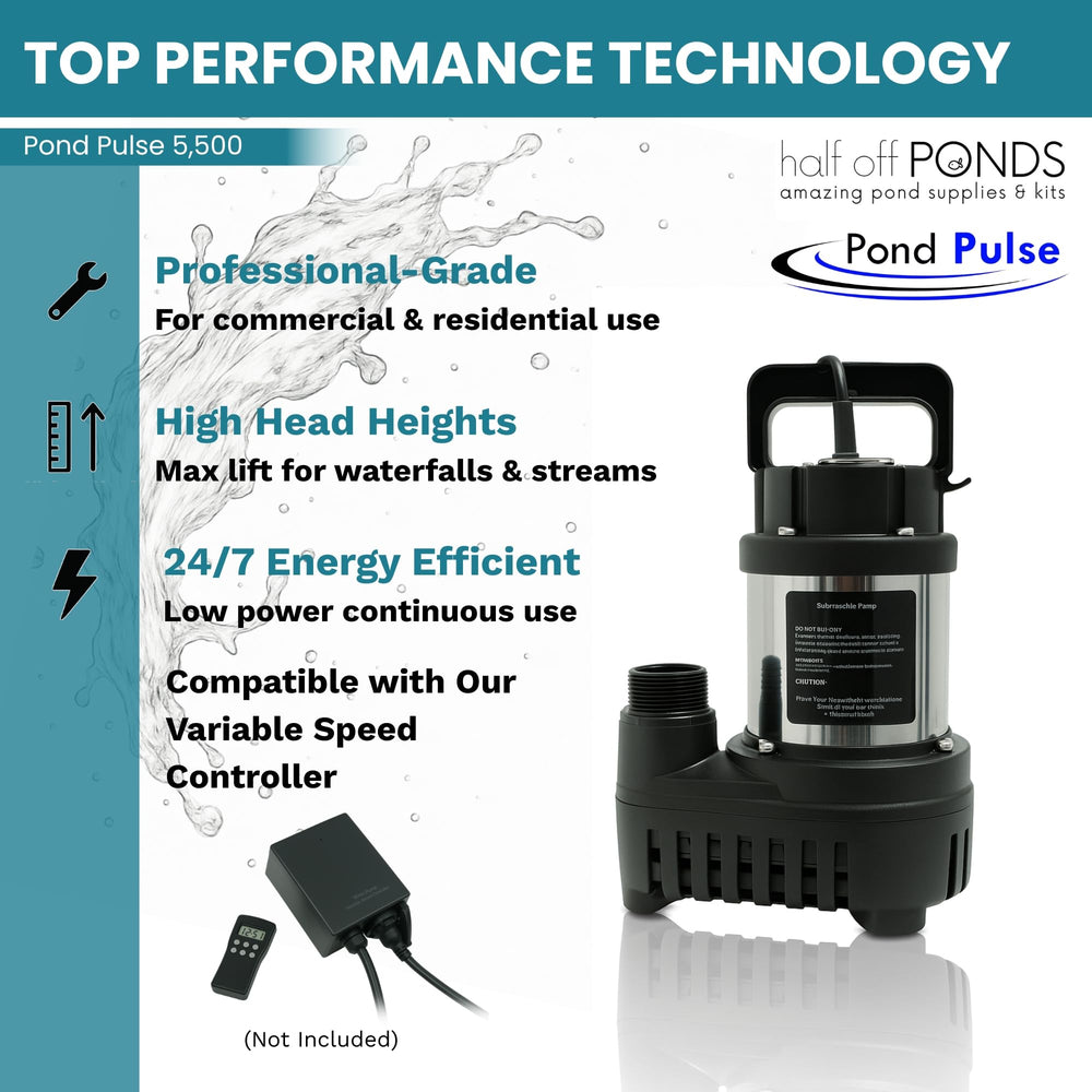 HALF OFF PONDS vortex impeller detail highlighting solids-handling for low maintenance