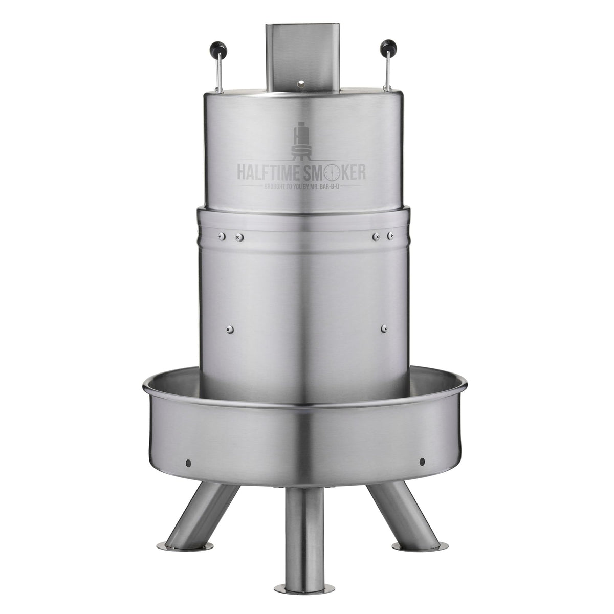 Halftime Smoker front view showing compact design and quick setup benefit