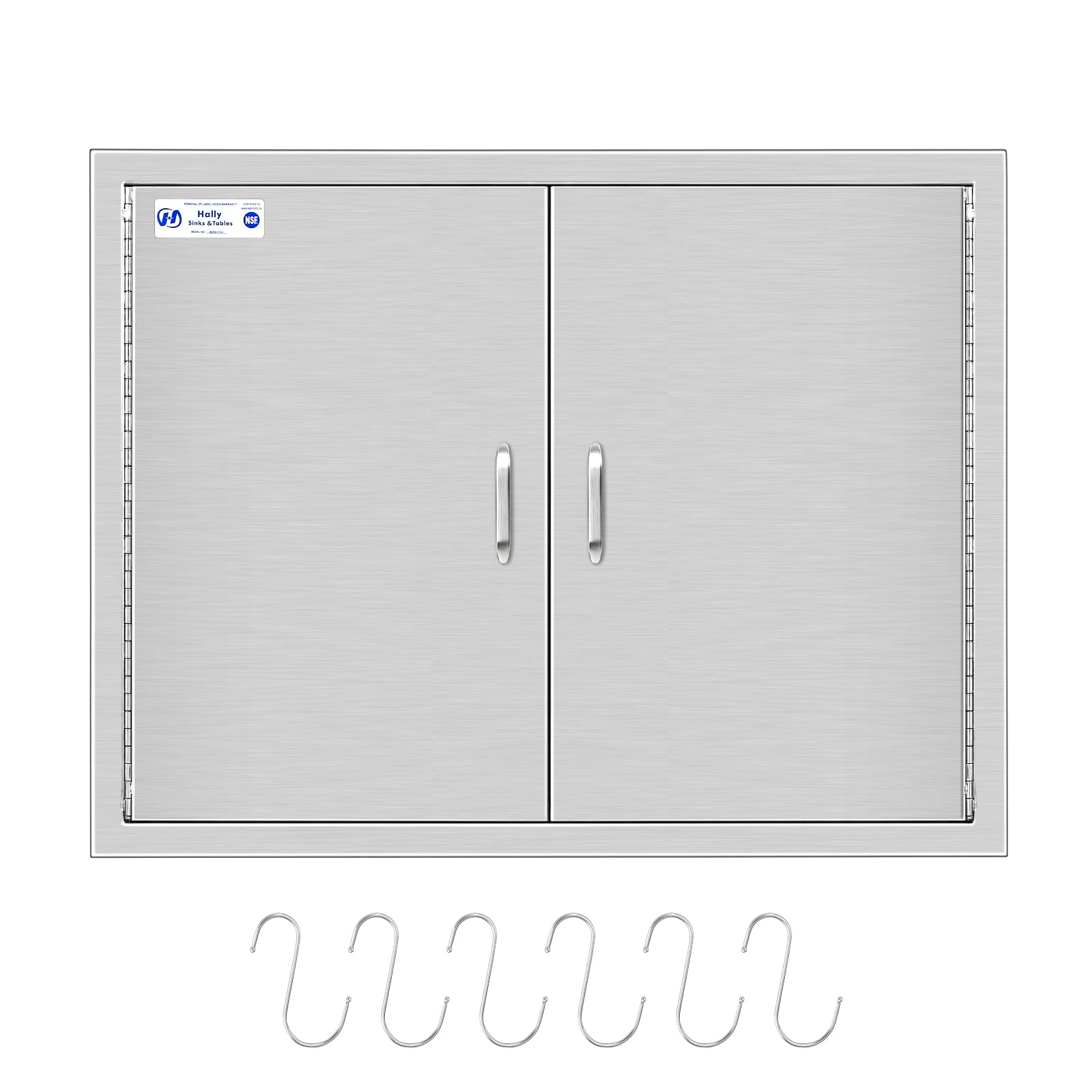 HALLY SINKS & TABLES H front view showing polished stainless steel benefit: modern finish