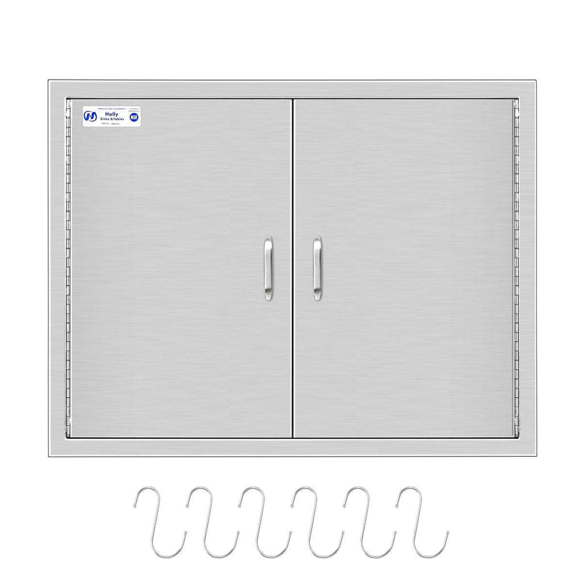 HALLY SINKS & TABLES H front view showing polished stainless steel benefit: modern finish