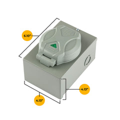 Halotronics detailed view of copper inlet prongs for reliable electrical contact