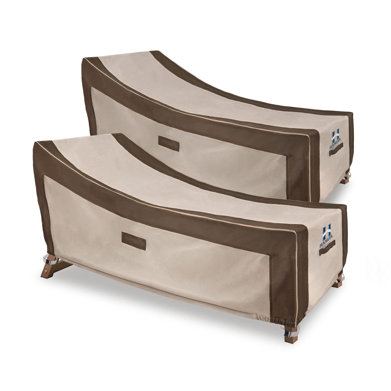HAMLER front view covering full chaise lounge protecting from rain