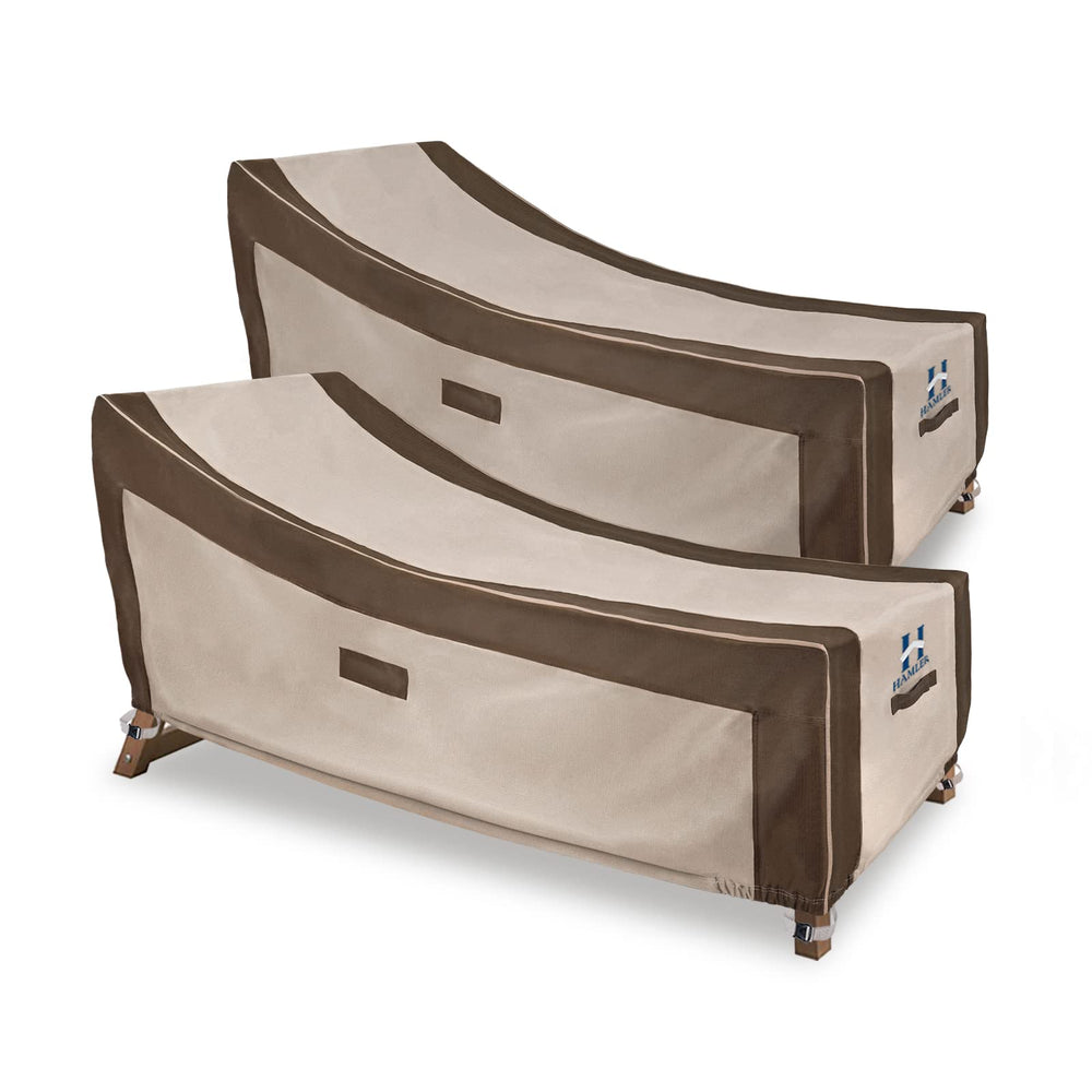 HAMLER front view covering full chaise lounge protecting from rain