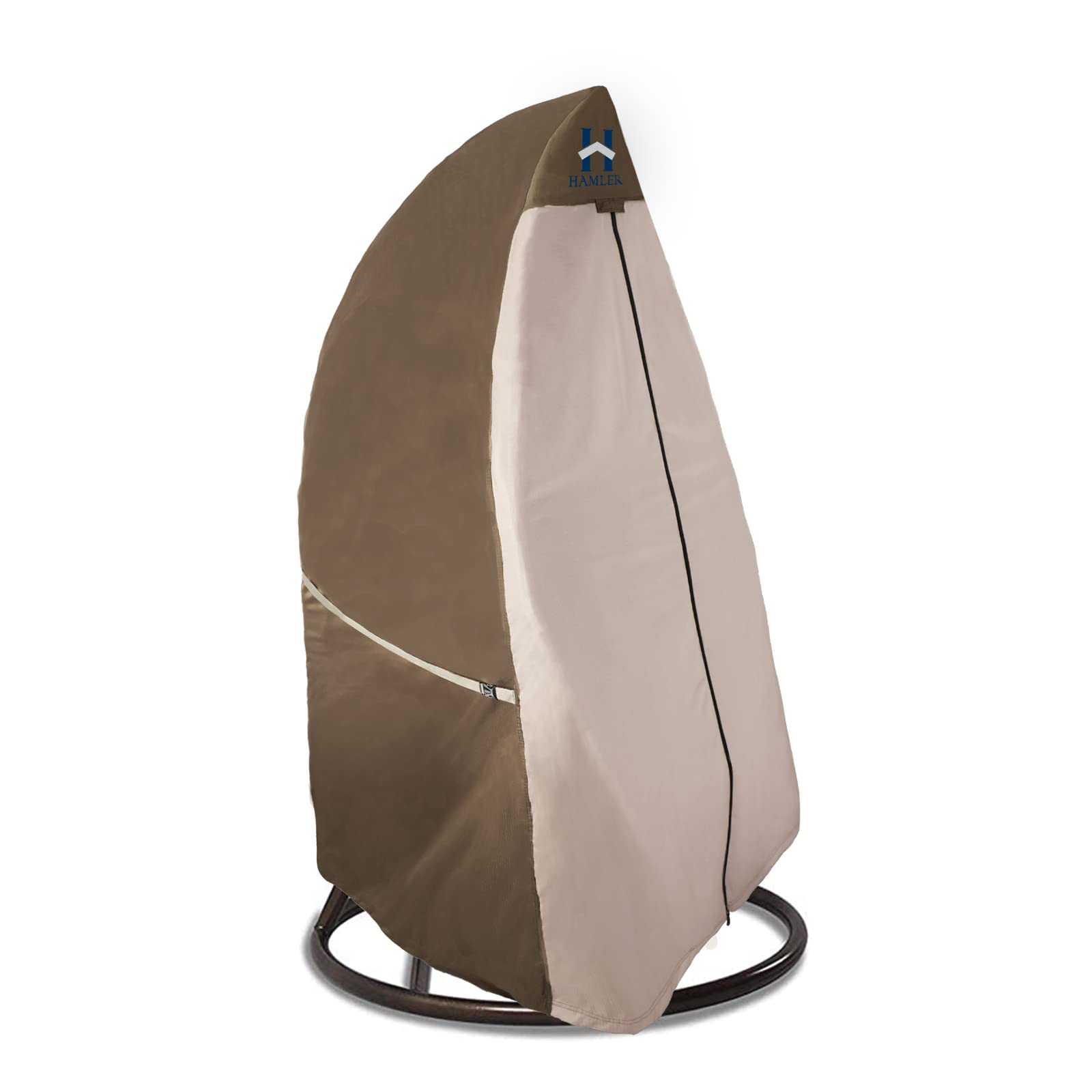 HAMLER front view of covered egg chair protecting furniture
