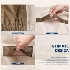 HAMLER adjustable buckles securing cover to sofa legs to prevent wind lift