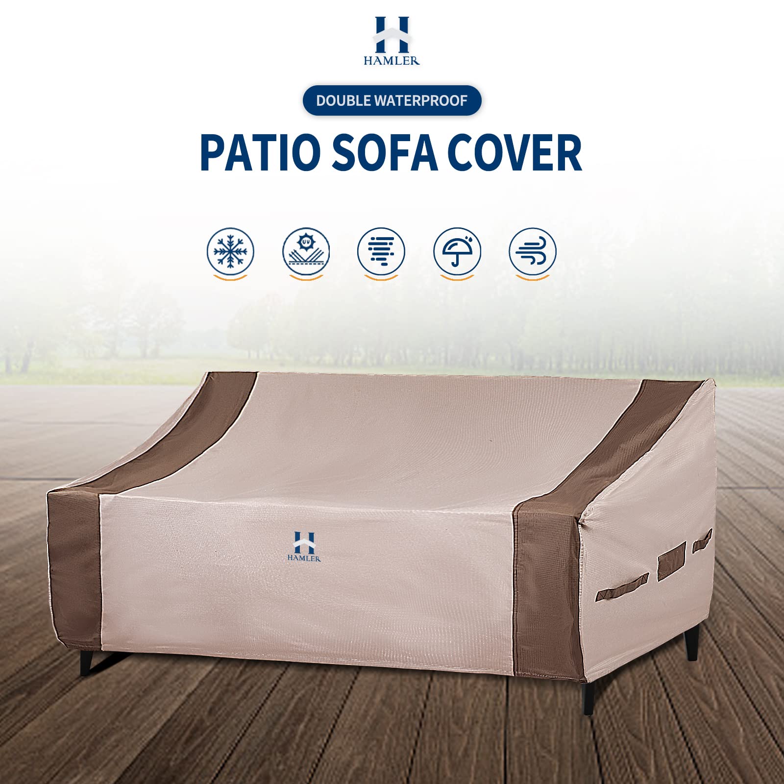 HAMLER close-up of Oxford fabric texture and waterproof coating for durability