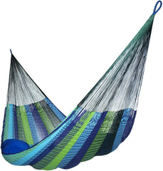 HAMMOCKS RADA front view showing ocean color and roomy two-person design benefit comfort