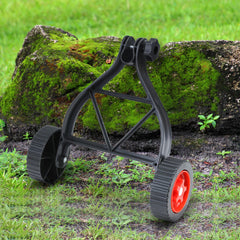 HamRoRung in use trimming a lawn demonstrating easier control and steady cuts