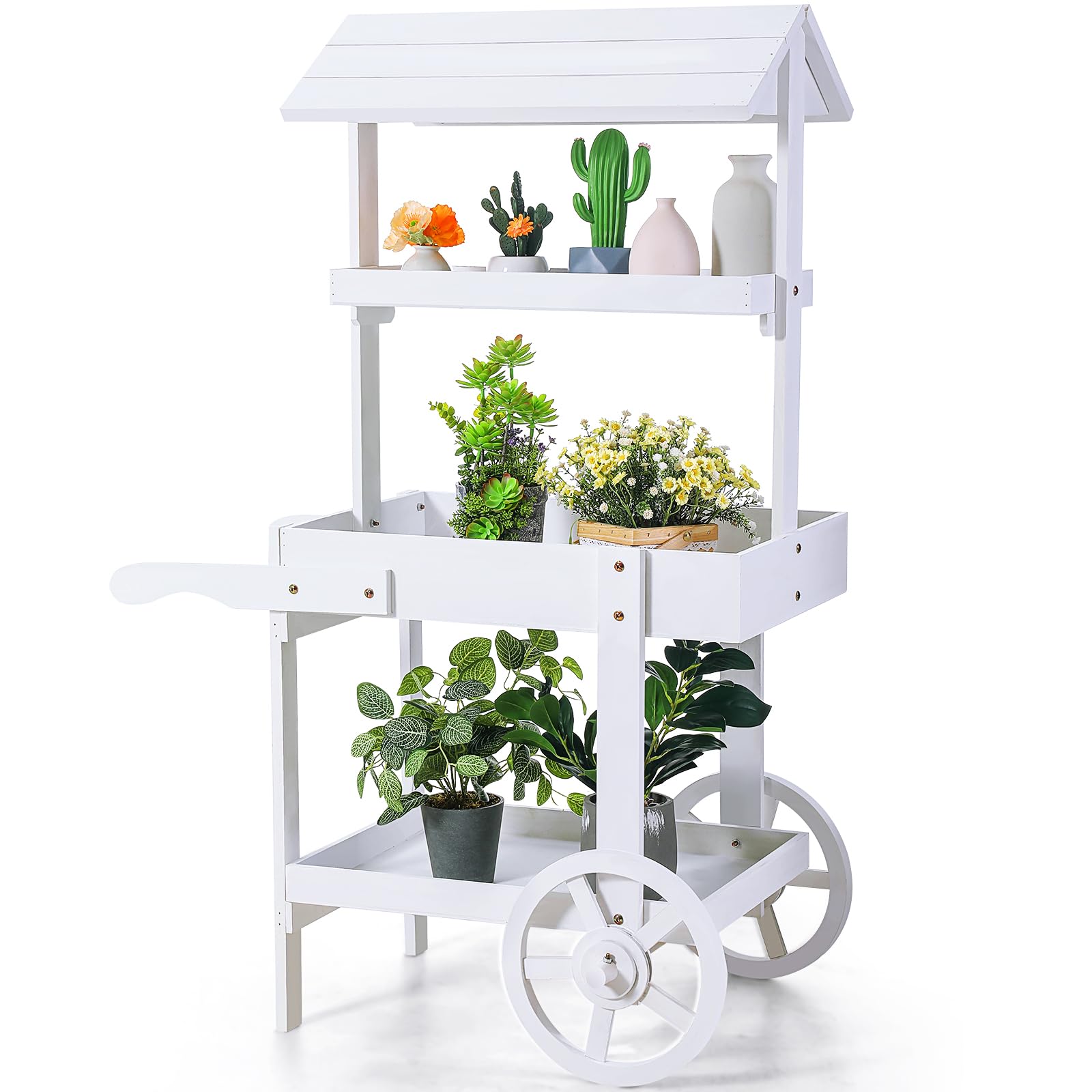 Hanaive front view full cart showing vintage display benefits