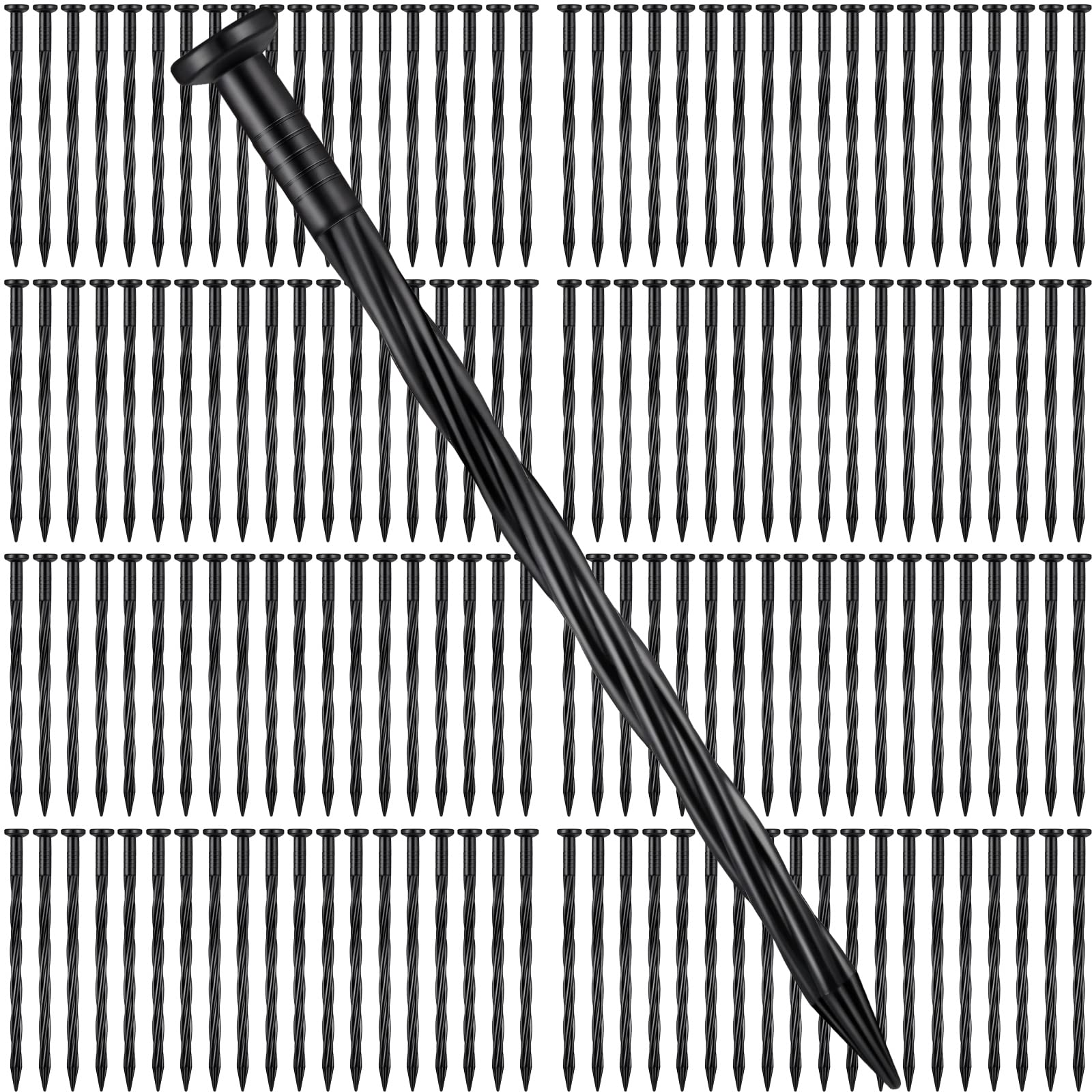 Handepo front pack of 250 black stakes showing value and quantity benefit