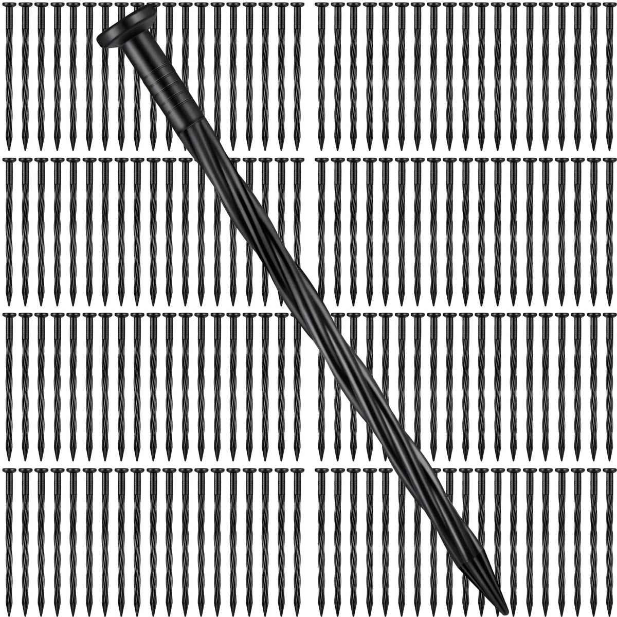 Handepo front pack of 250 black stakes showing value and quantity benefit