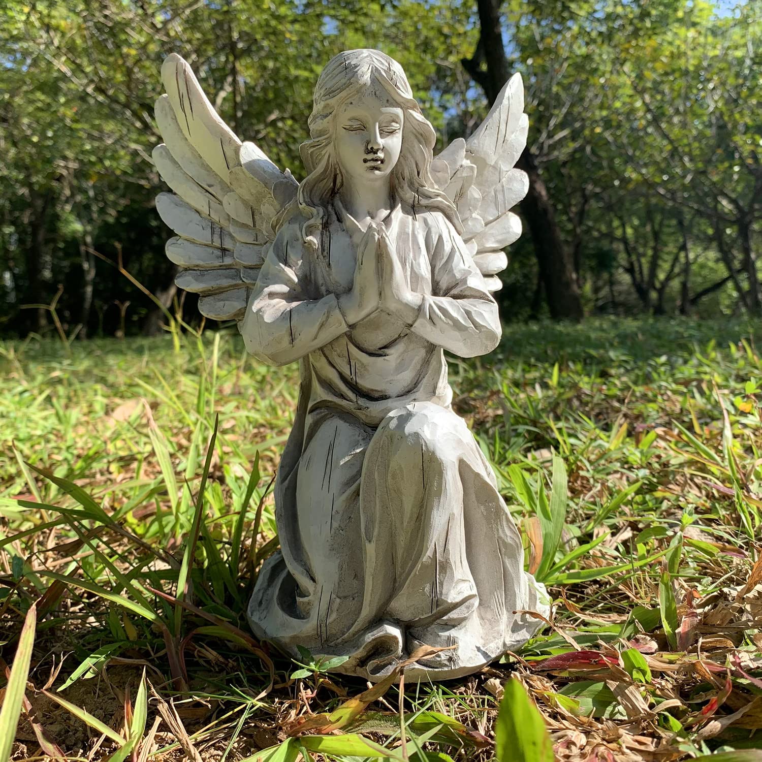 Handsider angel on porch demonstrating decorative appeal and welcoming ambiance