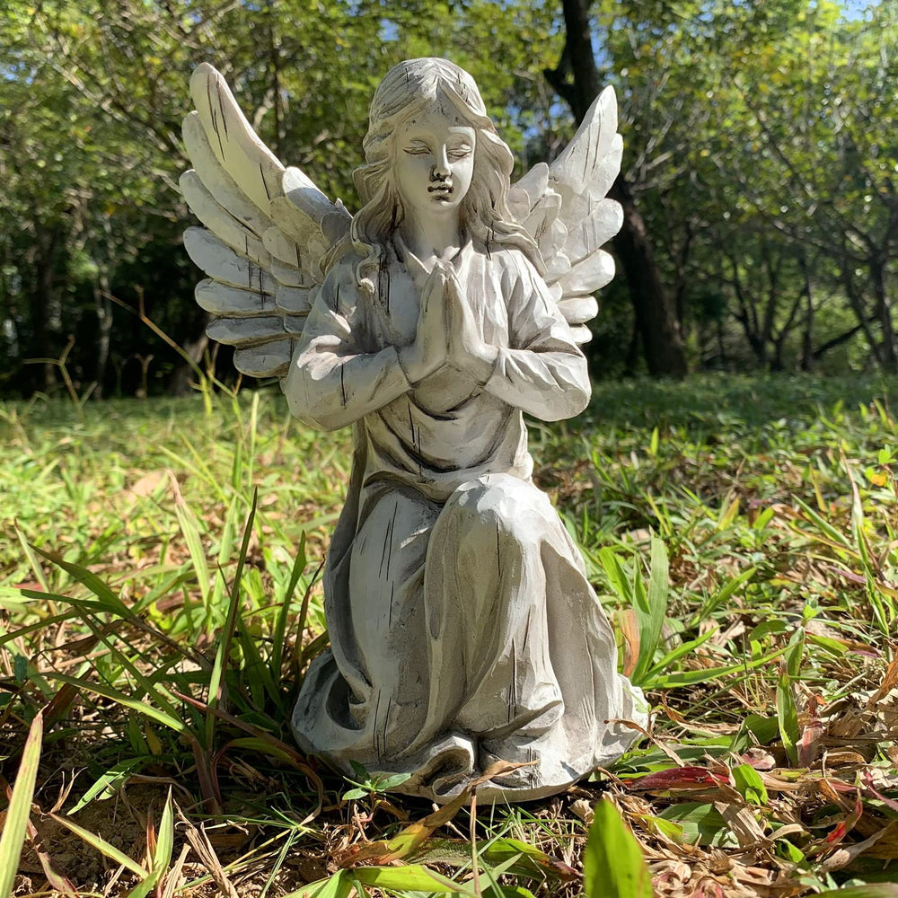 Handsider angel on porch demonstrating decorative appeal and welcoming ambiance
