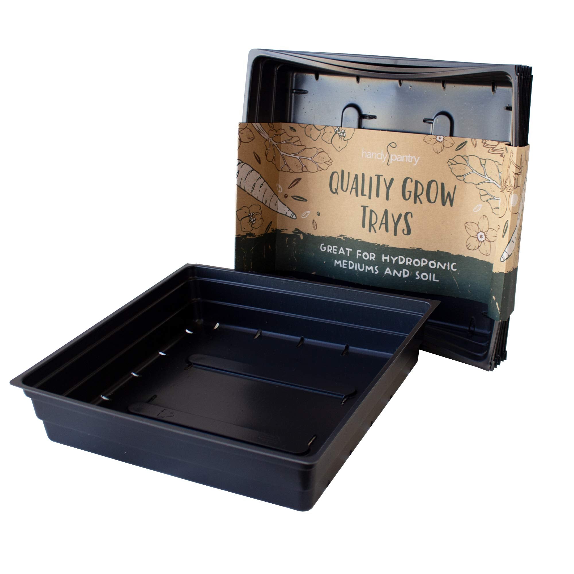 Handy Pantry front view of a 10x10 tray showing compact size and sturdy rim