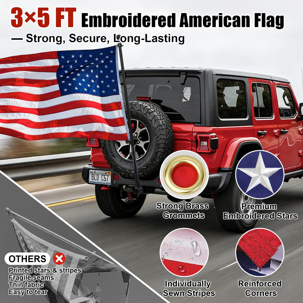 HANGMAICOME dual-angle holder tilted to clear spare tire and tailgate benefit