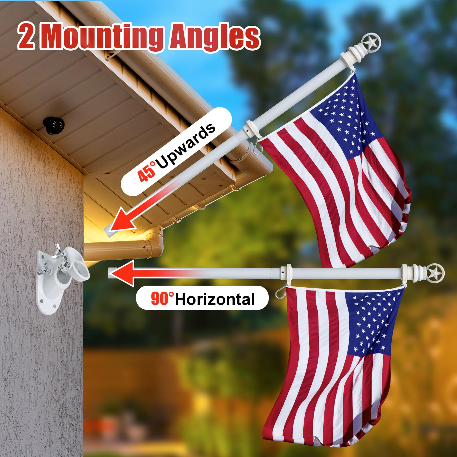 HANGMAICOME flag flying in wind demonstrating tangle-free rotation benefit