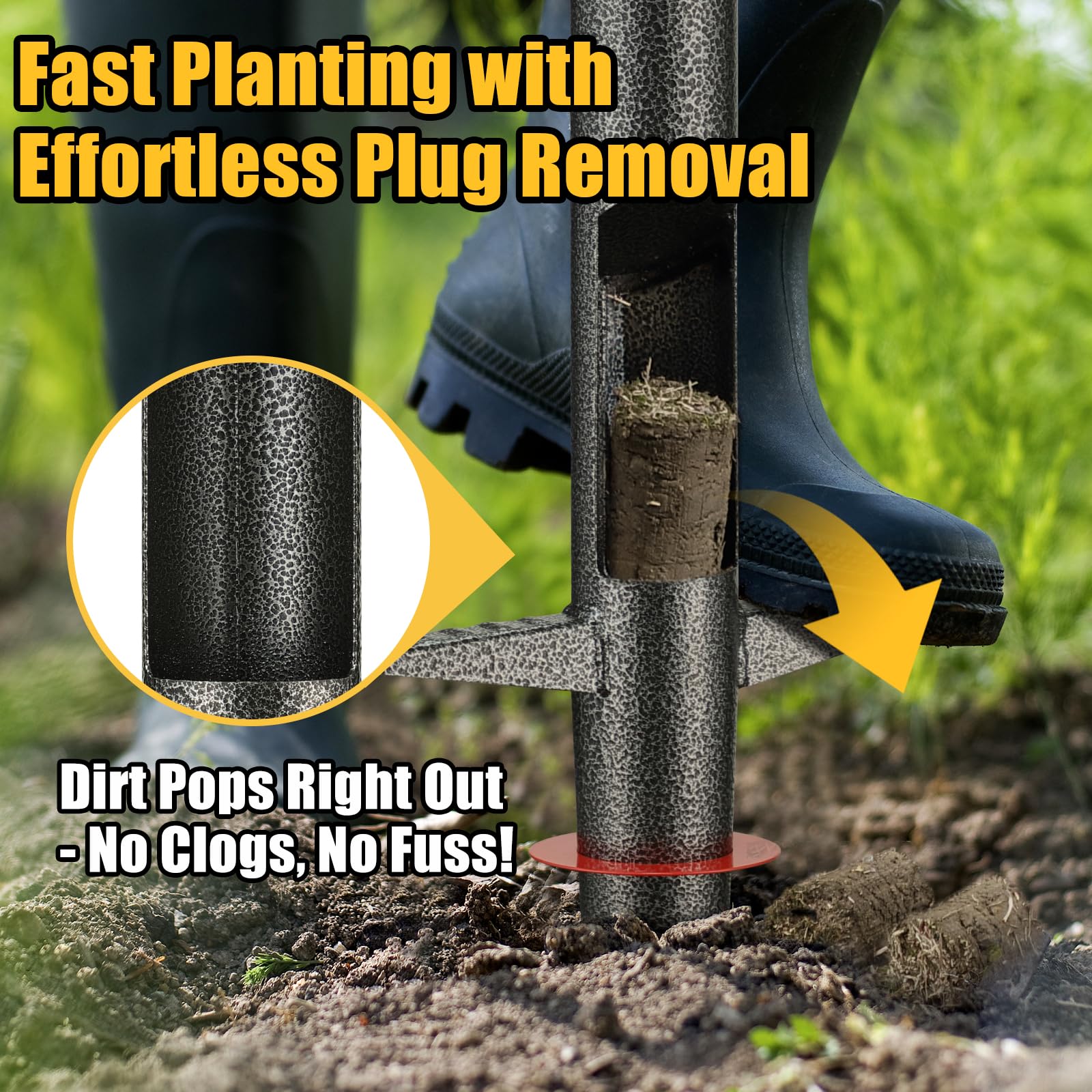 HANGMAICOME close-up handle and soft T-grip for comfortable upright planting