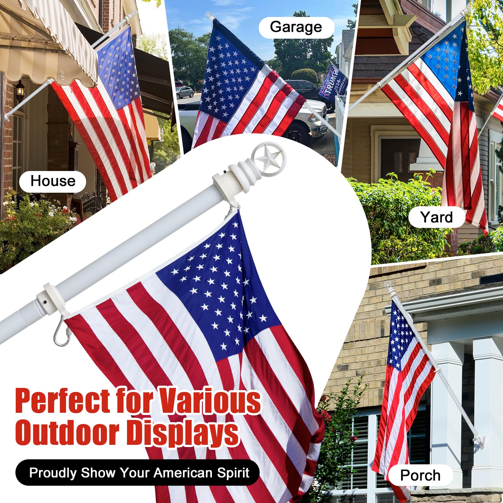 HANGMAICOME lifestyle shot of porch display enhancing curb appeal