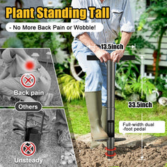 HANGMAICOME wide dual-foot pedal offering stable stepping force for easier digging
