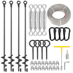 hannger front view of 4-pack anchors with complete kit showcasing convenience