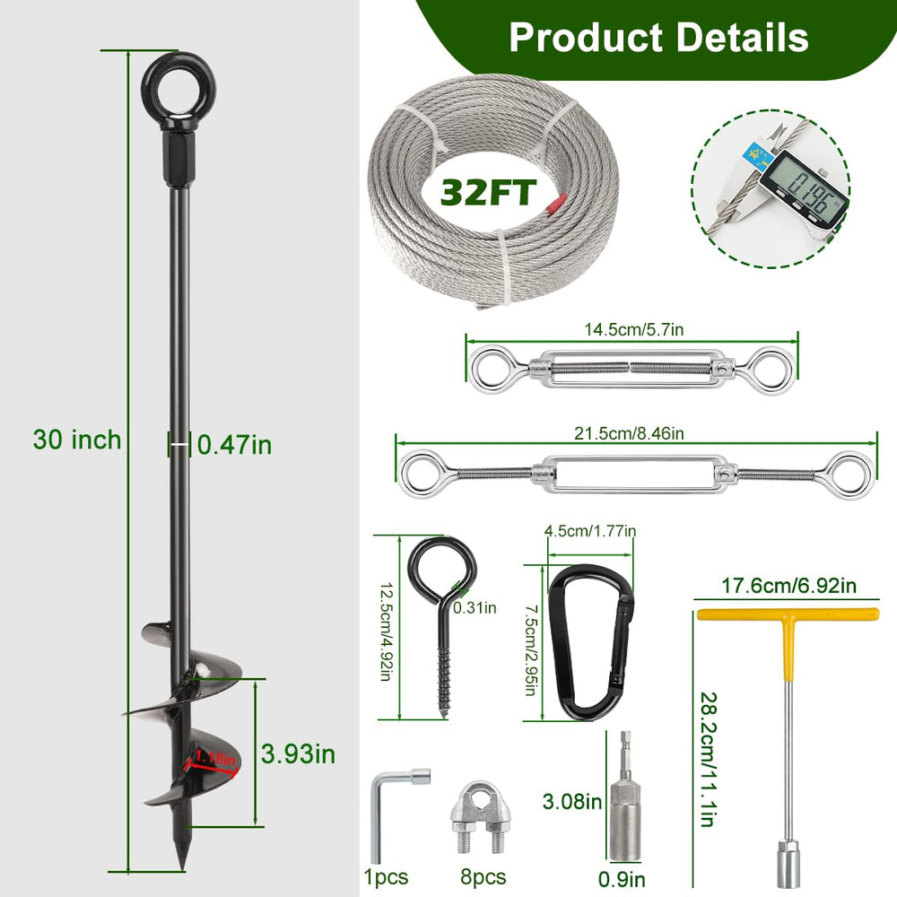 hannger anchor next to ruler illustrating 30-inch depth for stronger hold