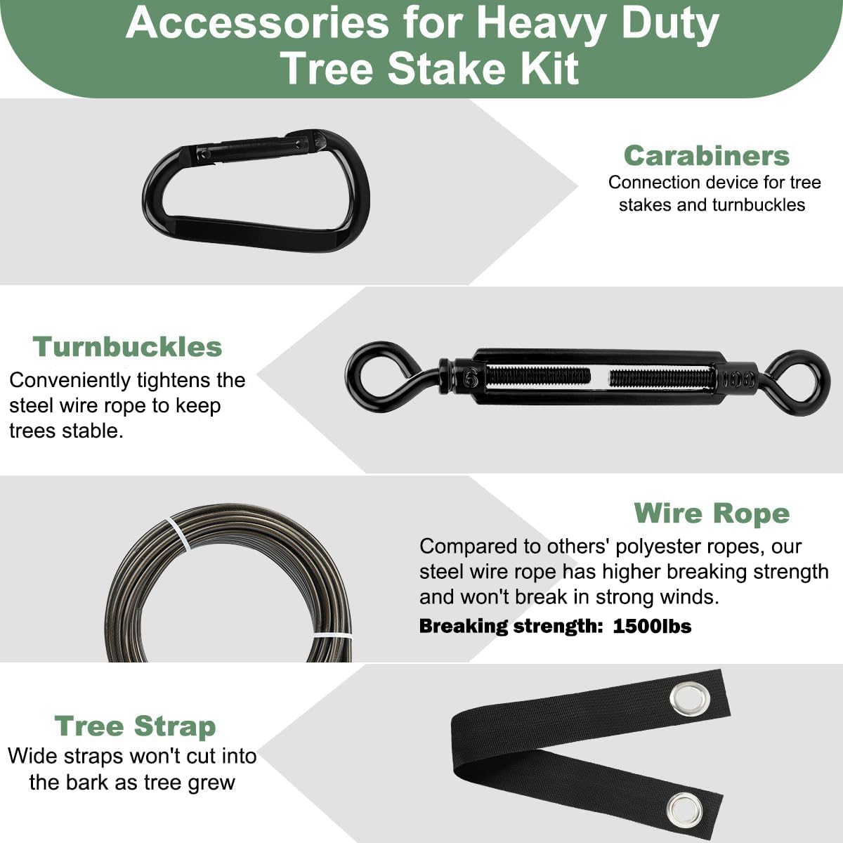 hannger strap and turnbuckle connected demonstrating adjustable tension