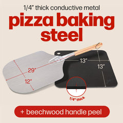 Hans Grill close-up of baking steel surface texture for even heat transfer