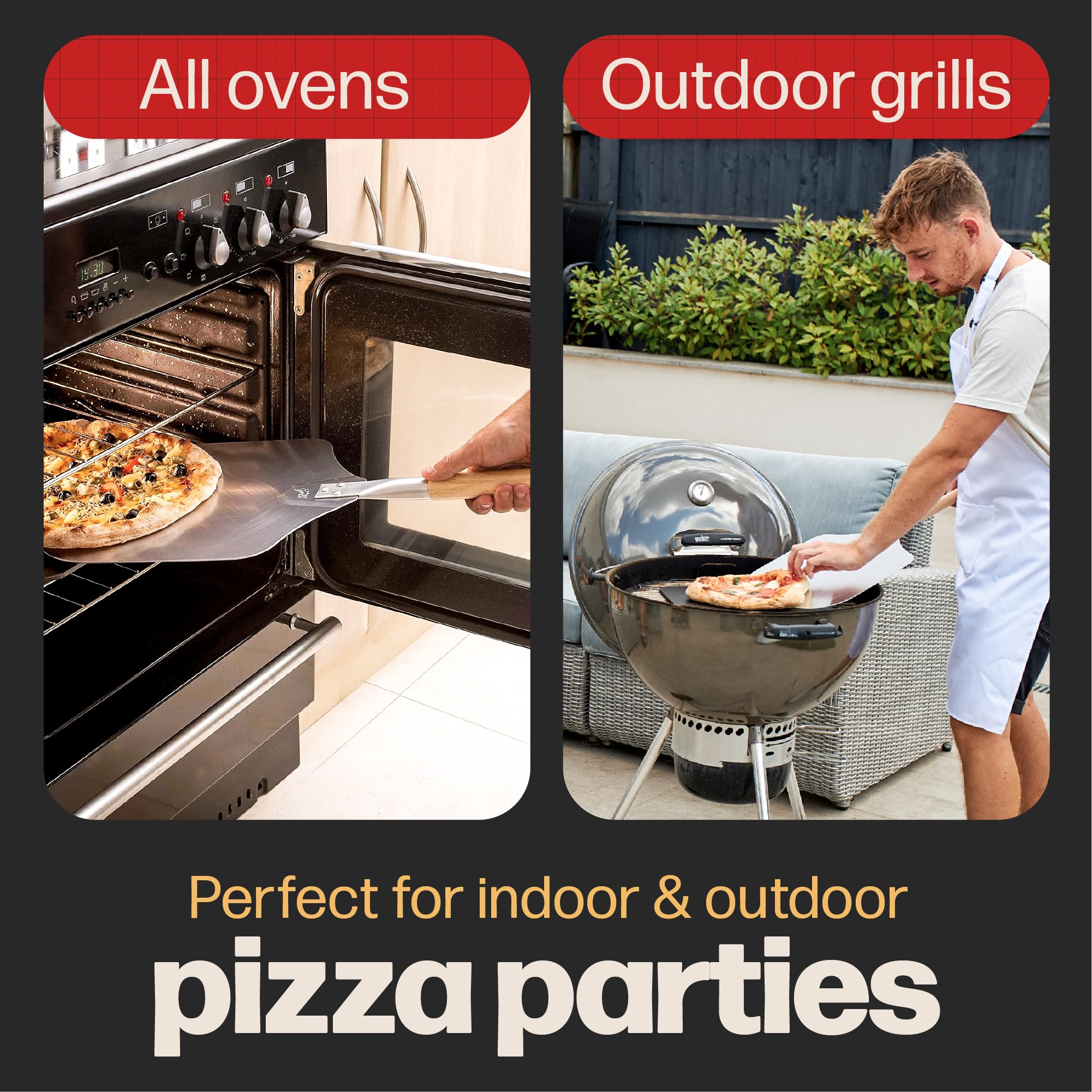 Hans Grill steel placed on BBQ grate demonstrating outdoor grilling versatility