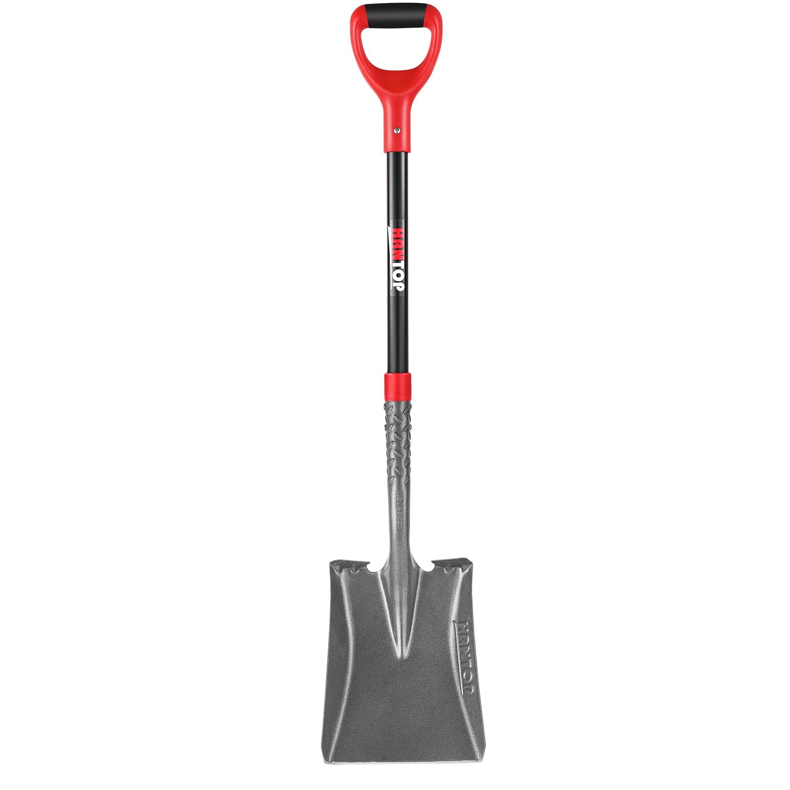 HANTOP close-up of sawtooth blade cutting edge for easier root and soil penetration