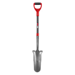 HANTOP drain spade front view showing narrow blade and full length benefit