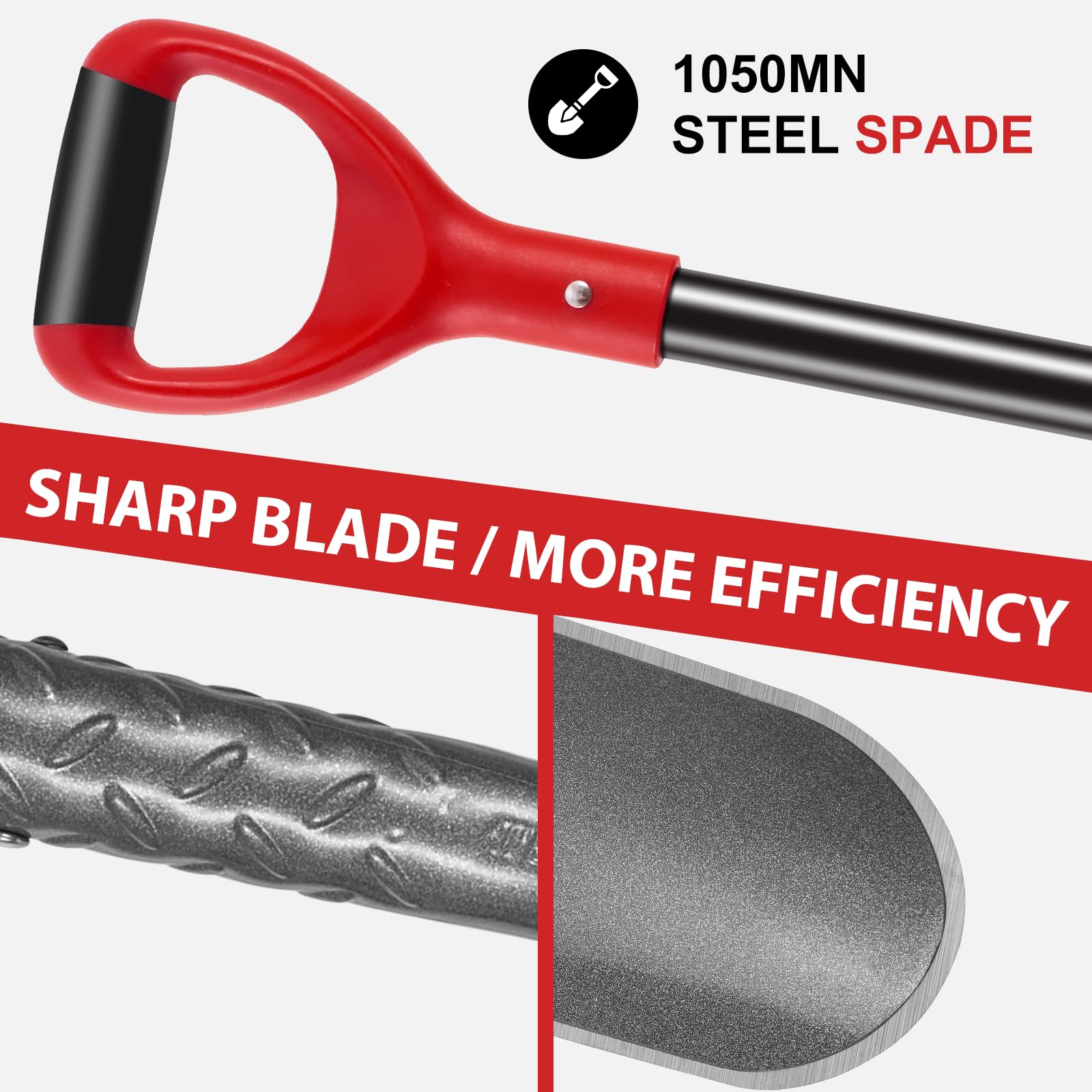 HANTOP spade in garden use digging a narrow trench for precise results