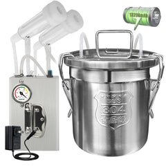 Hantop milker front packaging showing full kit and portability benefits