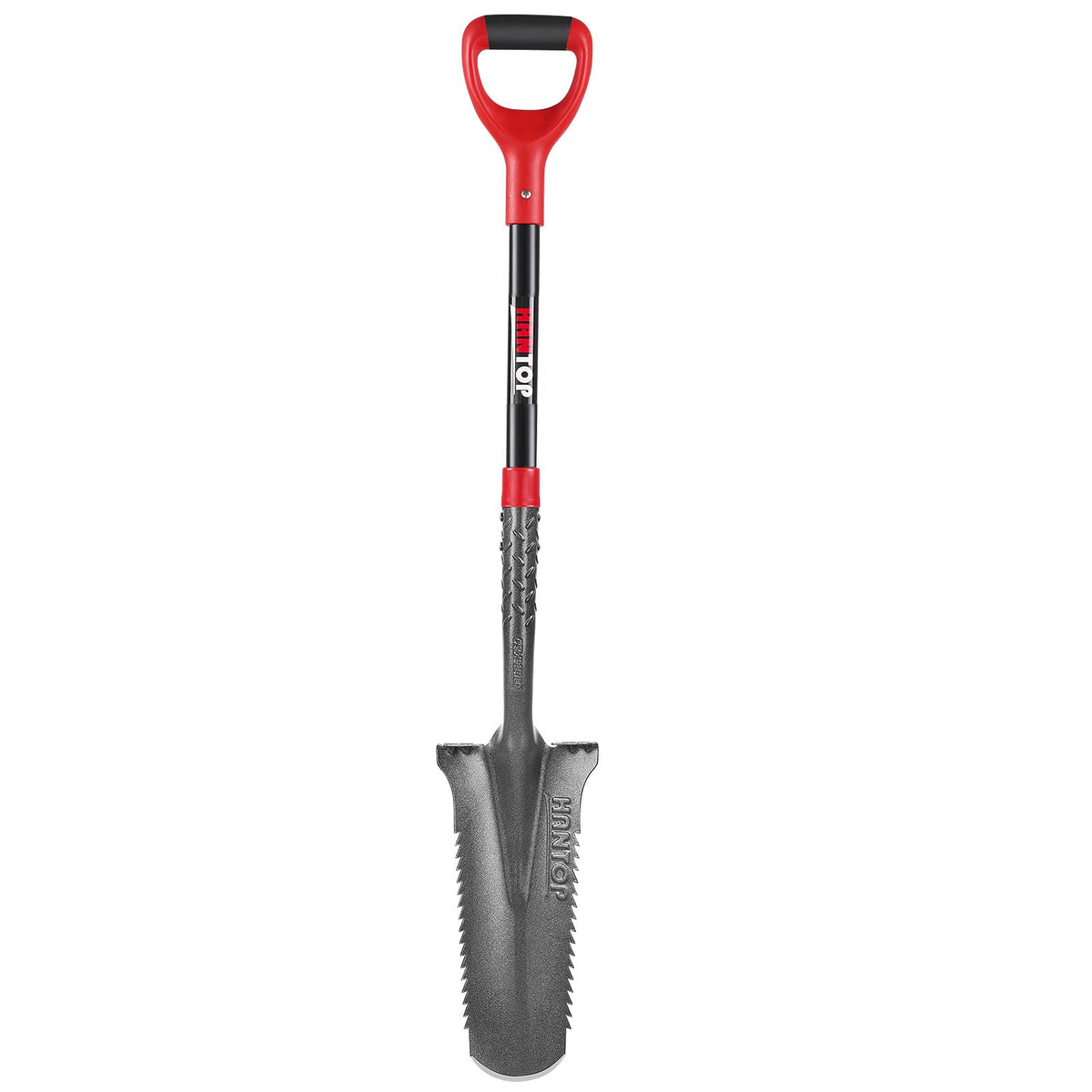 HANTOP front view of drain spade showing blade and handle, built for precise trenching