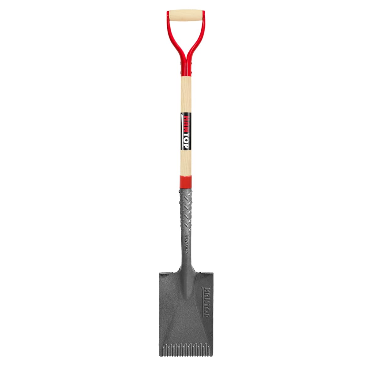 HANTOP front view of full 43-inch flat spade showing balanced design and reach