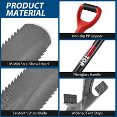 HANTOP fiberglass shaft and PP grip detail, improves control and reduces fatigue