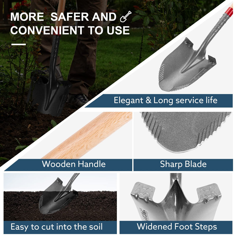 HANTOP steel head close-up highlighting 1050MN strength for durable digging